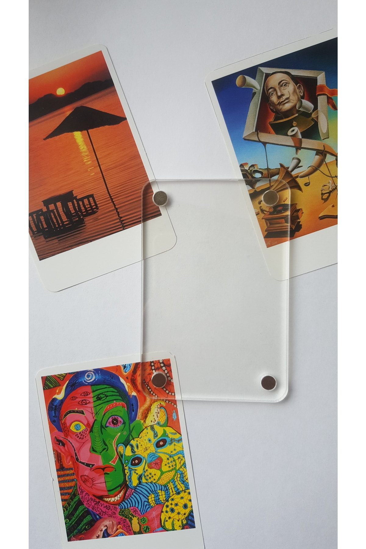 Mıknatıslı Pola Kart Için Resim Çerçevesi 6*9 Cm 3 Adet Ürün Jelatinlidir