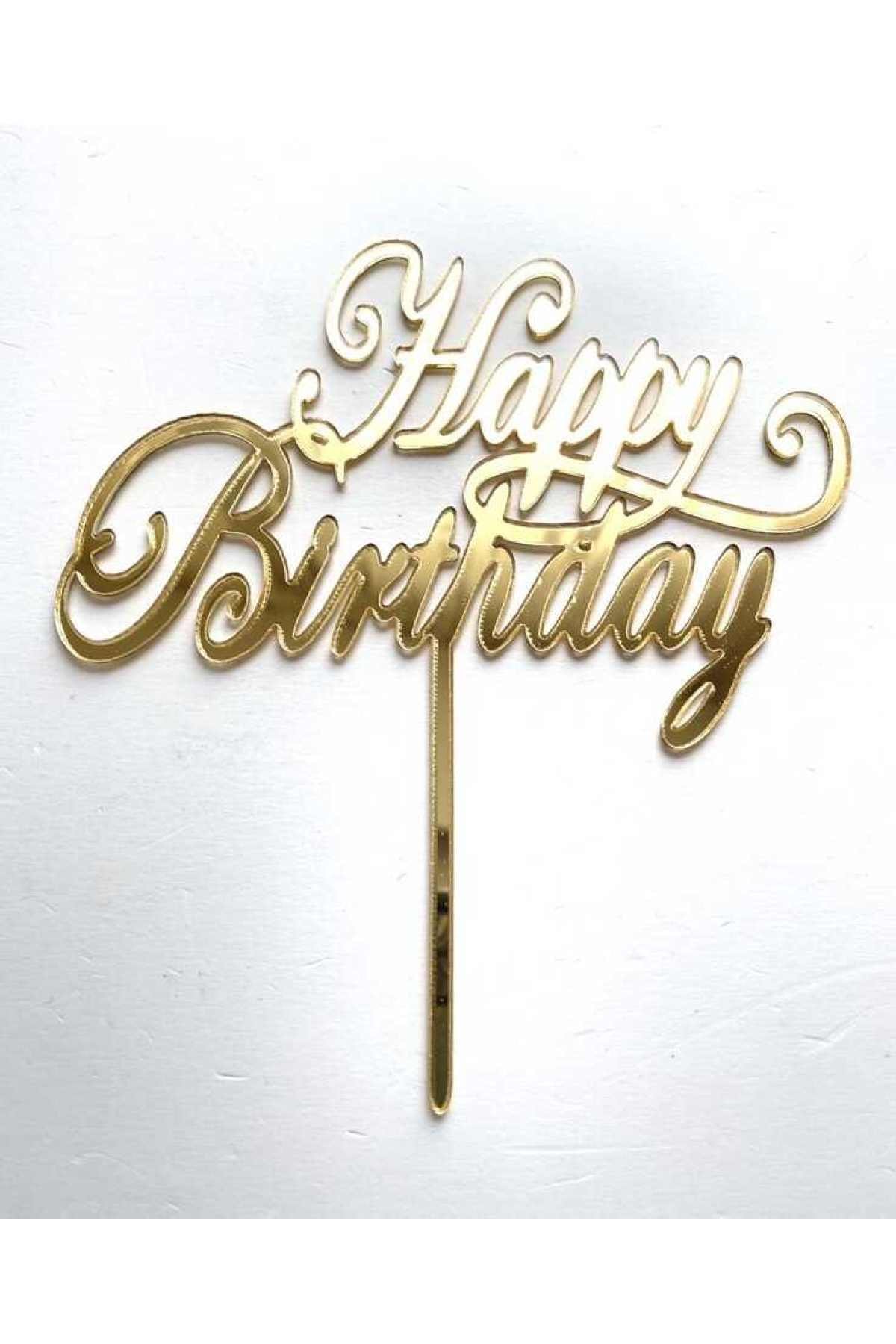 Happy Birthday Pasta Süsü Gold