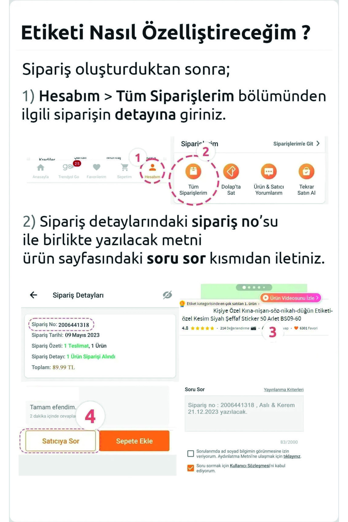 Kişiye Özel Kına-Nişan-Söz-Nikah-Düğün Etiketi-Özel Kesim Etiket 50 Adet 3,5x3,5cm