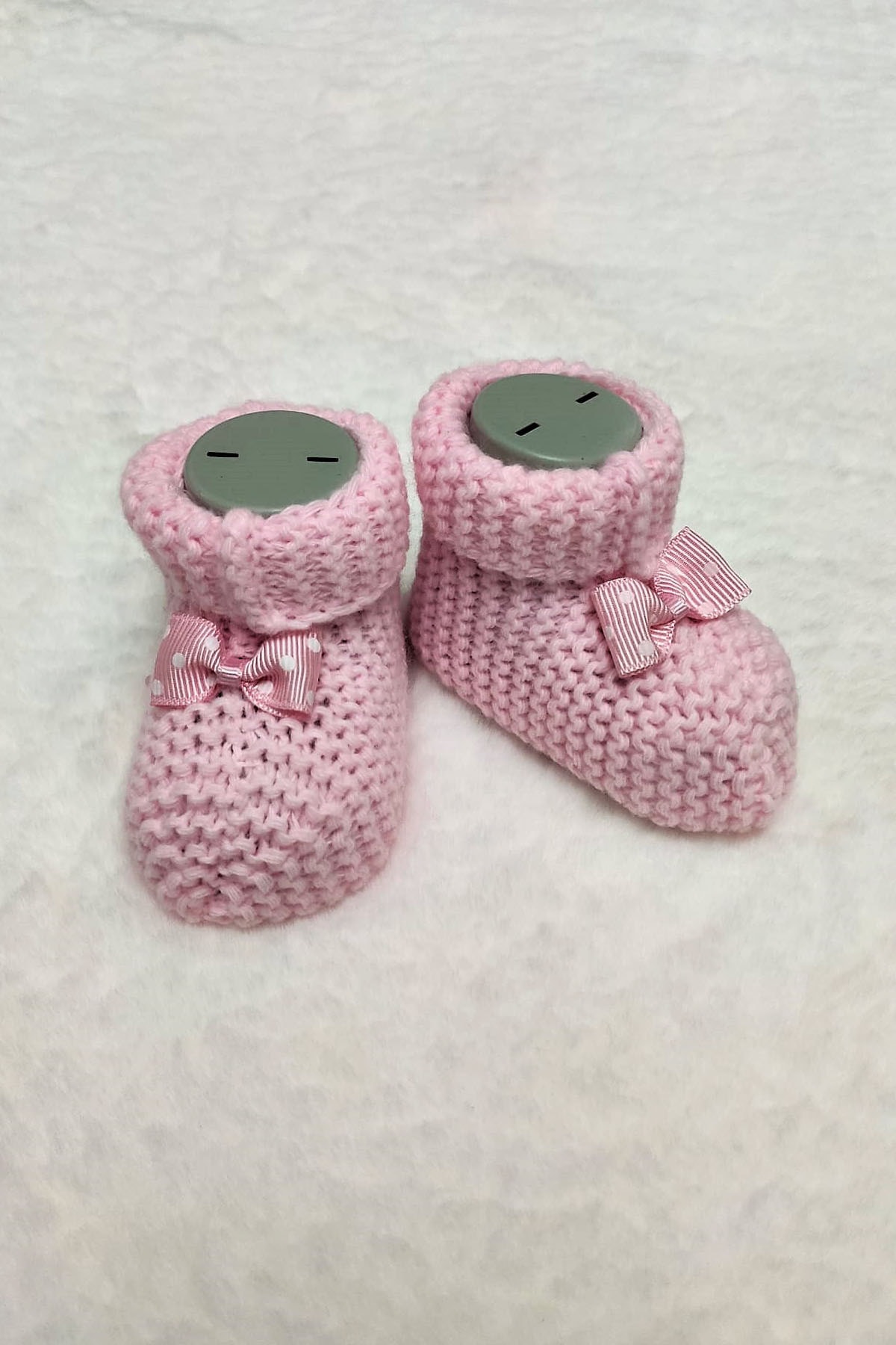Bebek Patik, Fiyonklu Bebek Patiği, Triko Örgü Bebek Patiği