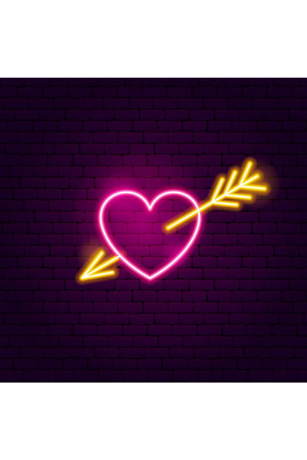 Kalp Led Neon Duvar Için