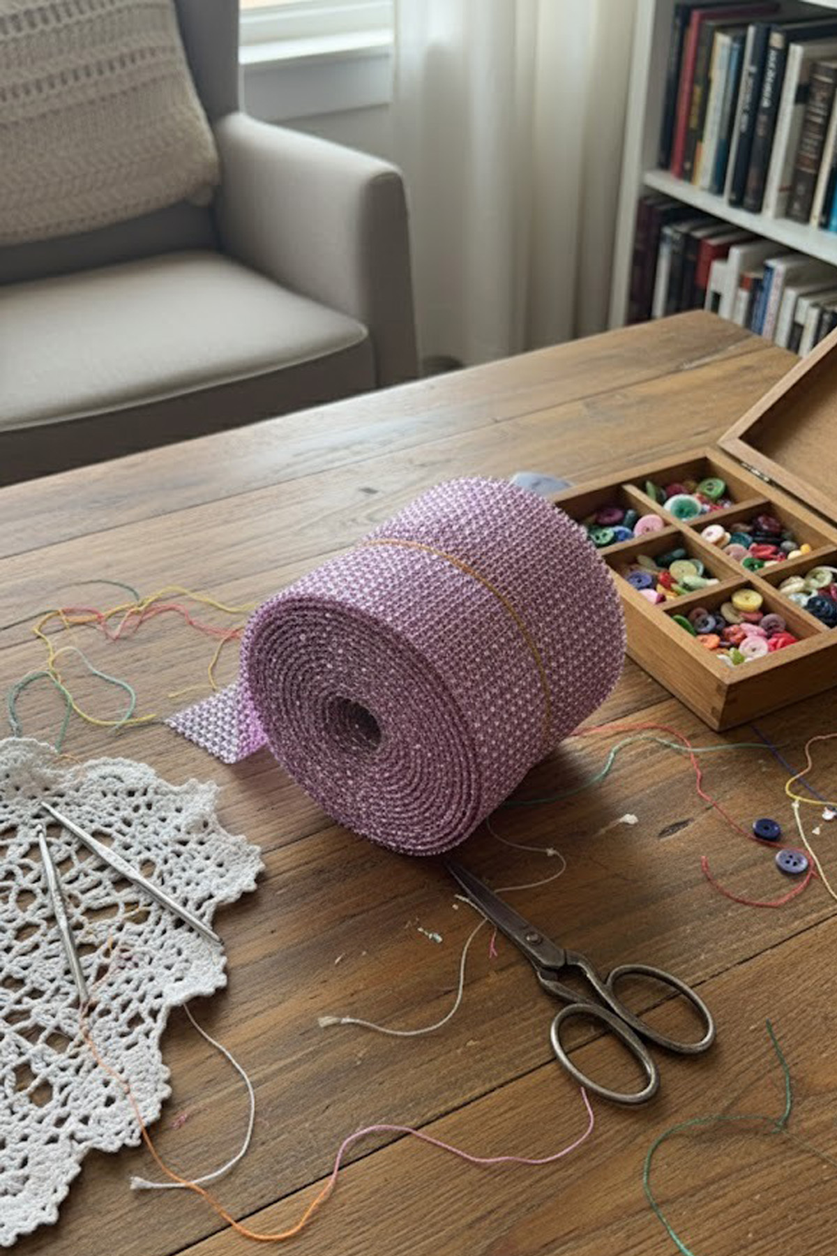 Pembe Dekoratif Taşlı 24 Sıra Taş Sıralı 9 Metre pink Gofret Kristal Taş Plastik Şerit 9 METRE