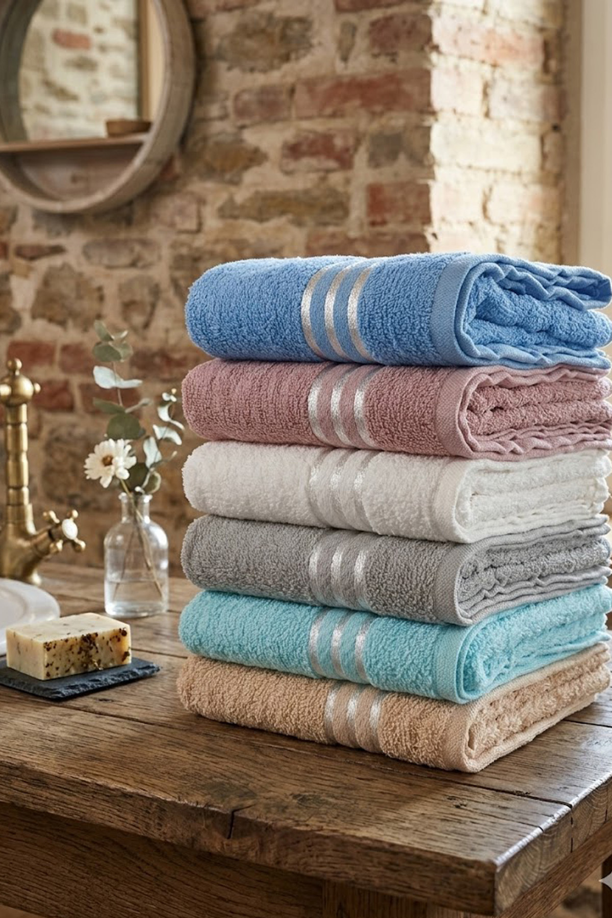 12li Karışık Kadife El Havlusu - 45x85 Cm Spa Ve Otel Havlusu