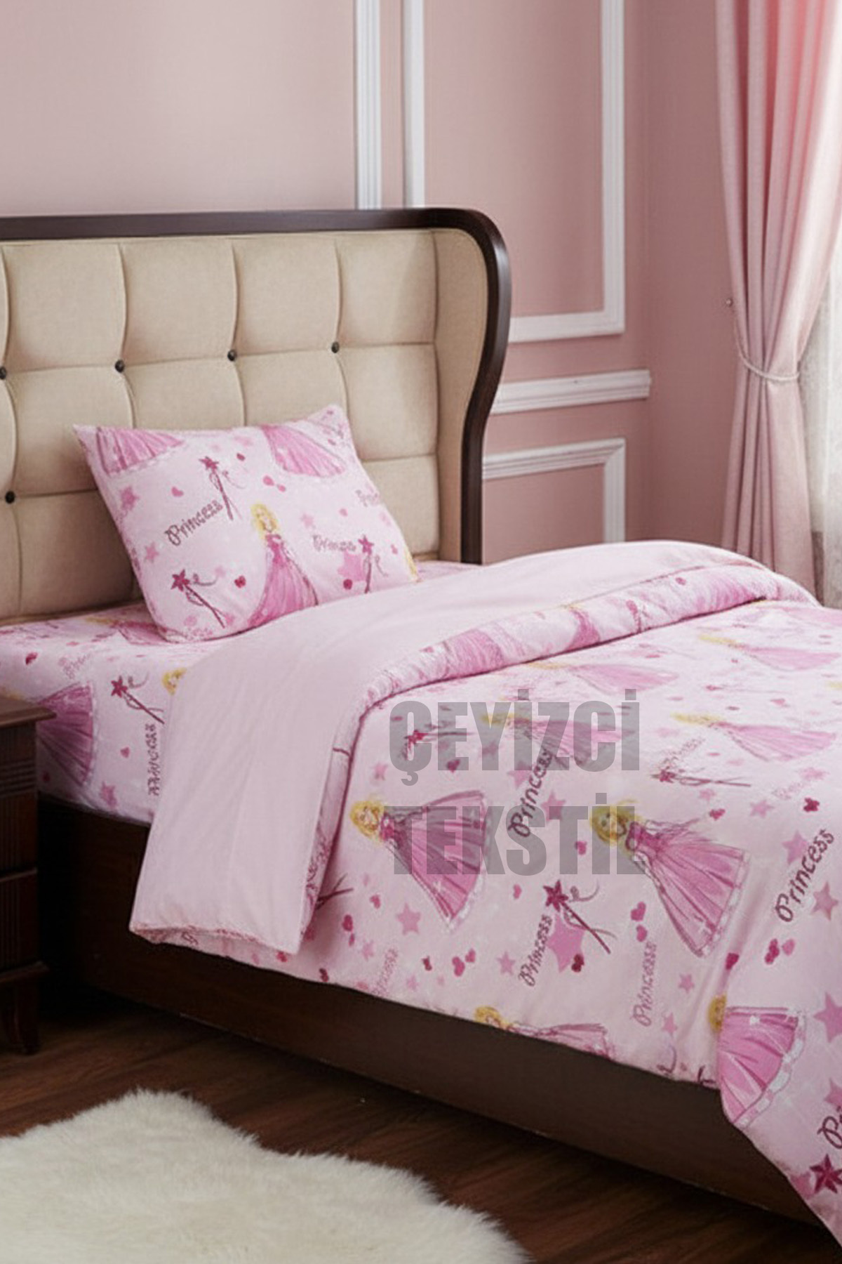 Tek Kişilik Nevresim Takımı Prenses Model