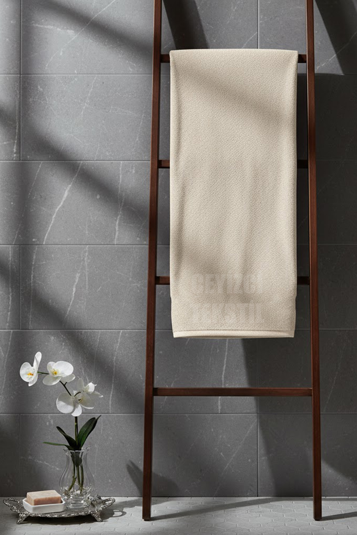 Banyo Havlusu Kadife Otel Ve Banyo Havlusu 70 X 140cm Krem