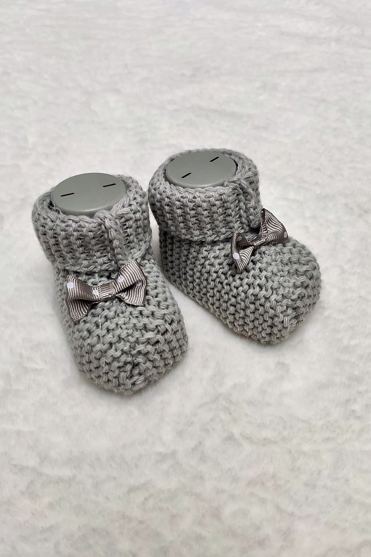 Bebek Patik, Fiyonklu Bebek Patiği, Triko Örgü Bebek Patiği