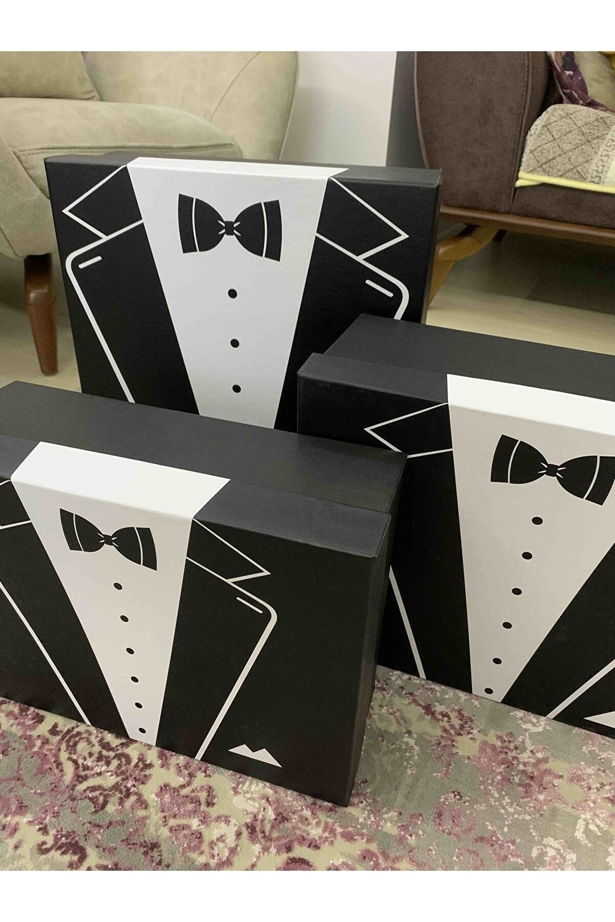 Damat Nişan Seti, Damat Nişan Bohçası, Damat Nişan Bohçası 3lü Damat Bohça Seti