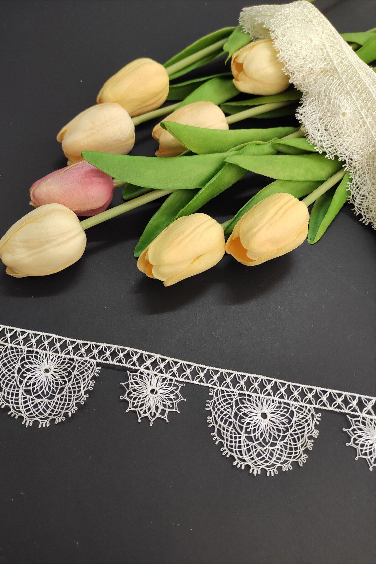 Iğne Oyası 9 Metre Makine Işi Örtü, Yazma, Yemeni Ve Havlu Kenarı, Gipür, Dantel, Güpür 9 Metre